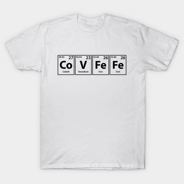 Light Covfefe (Co-V-Fe-Fe) Periodic Elements T-Shirt by cerebrands